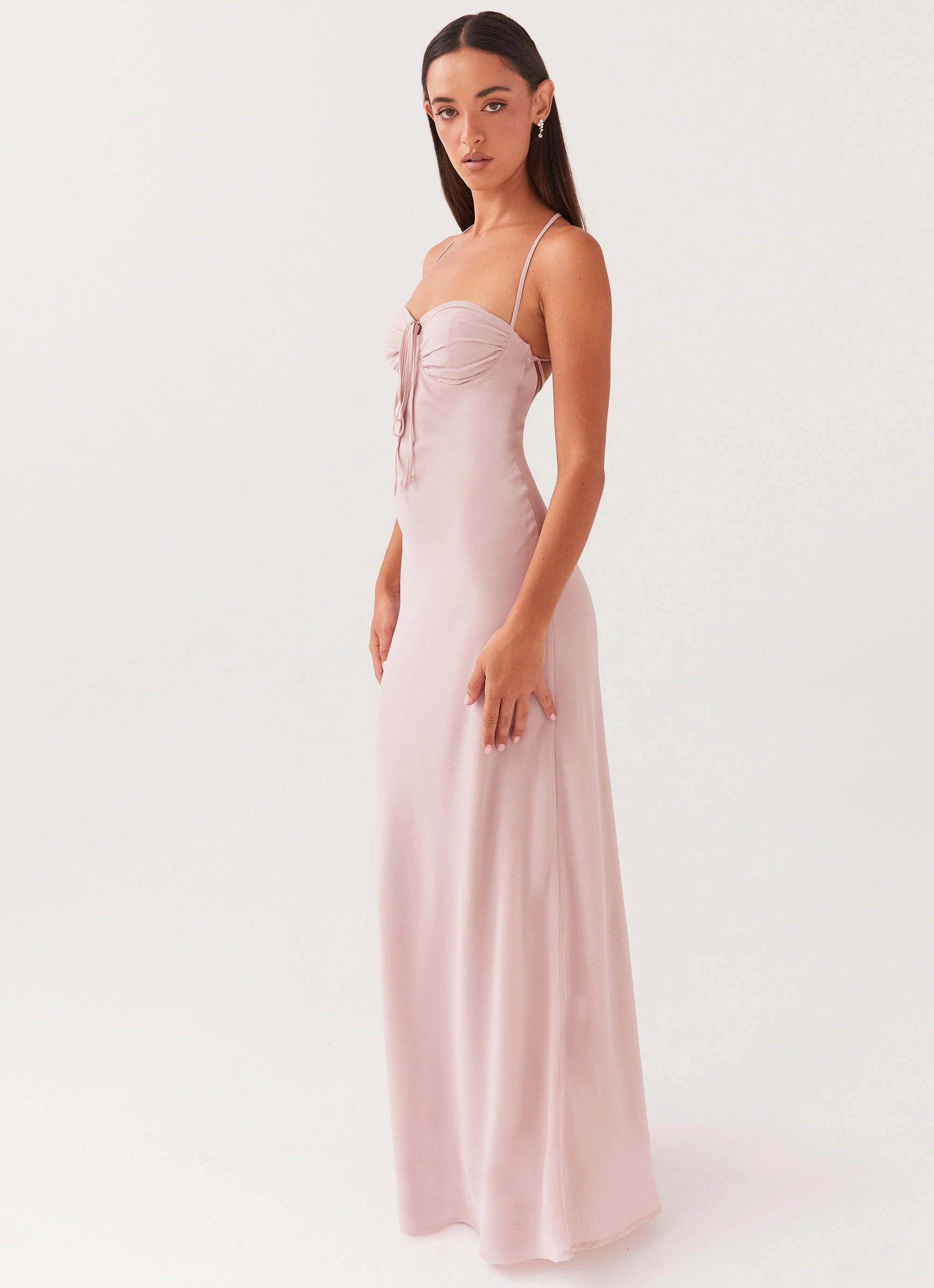 Aveline Maxi Dress - Mauve Minimal Tone animal-print
