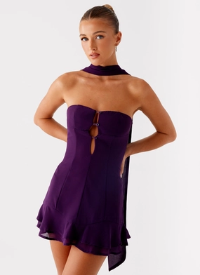 Avenue Mini Dress - Plum Neat Look