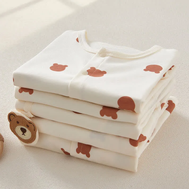 Baby Bear Newborn Kimono Pajamas Set