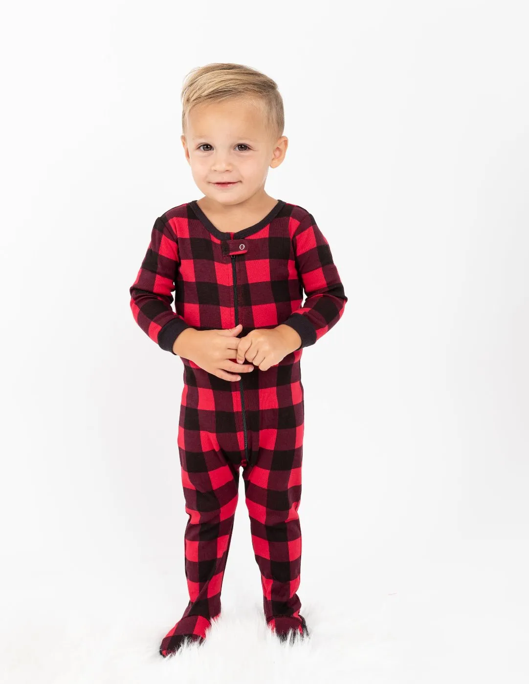 Baby Footed Plaid Pajamas