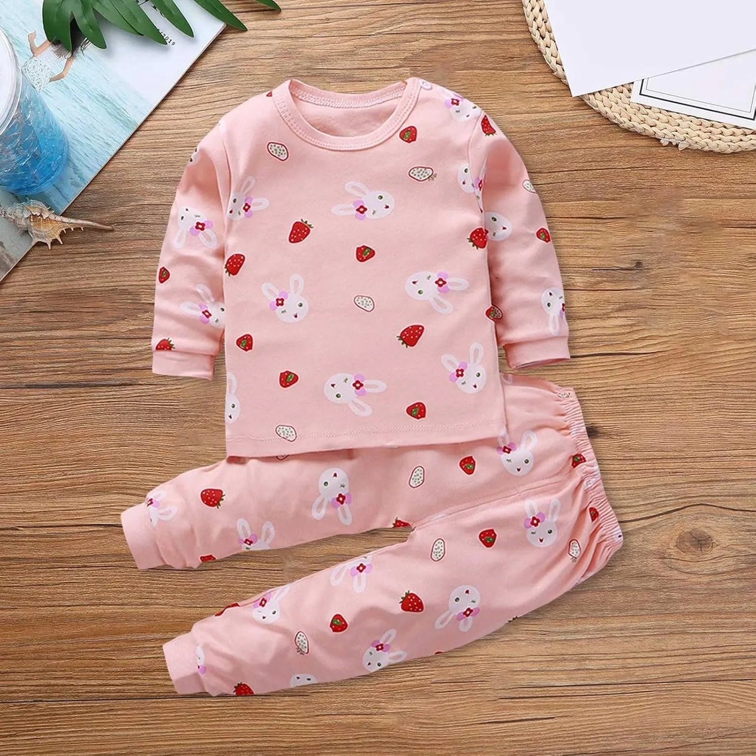 Baby Girls Cotton 𝐏ajamas Long Sleeve 𝐒nug Fit 𝐏a𝐣ama Set Cute Cat 𝐏js Kids Toddler Sl𝐞epwear Cartoon 𝗟oungewear