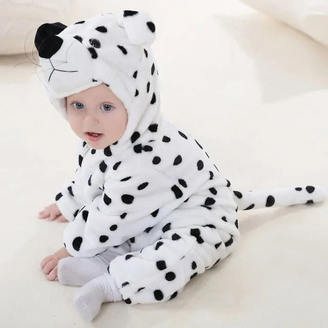 Baby Unisex Playsuit Pajamas Animal Cartoon Hooded Costume
