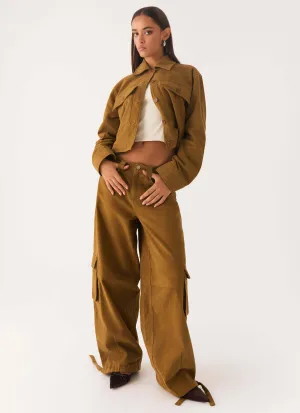 Back In Time Cargo Pant - Brown Soft and Light Perfect Pair