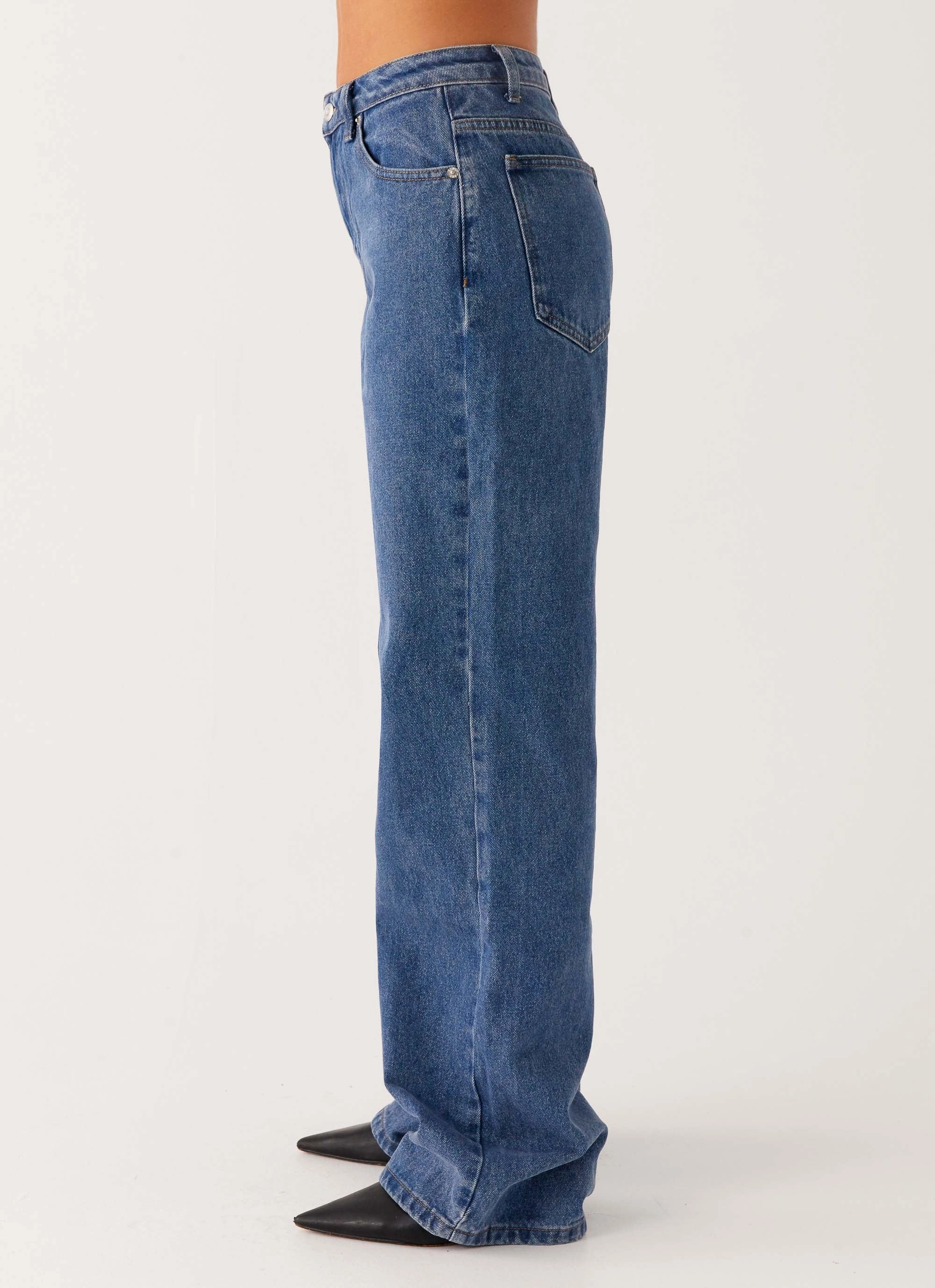 Timeless Choice Timeless casual Back Again Straight Leg Denim Jeans - True Blue