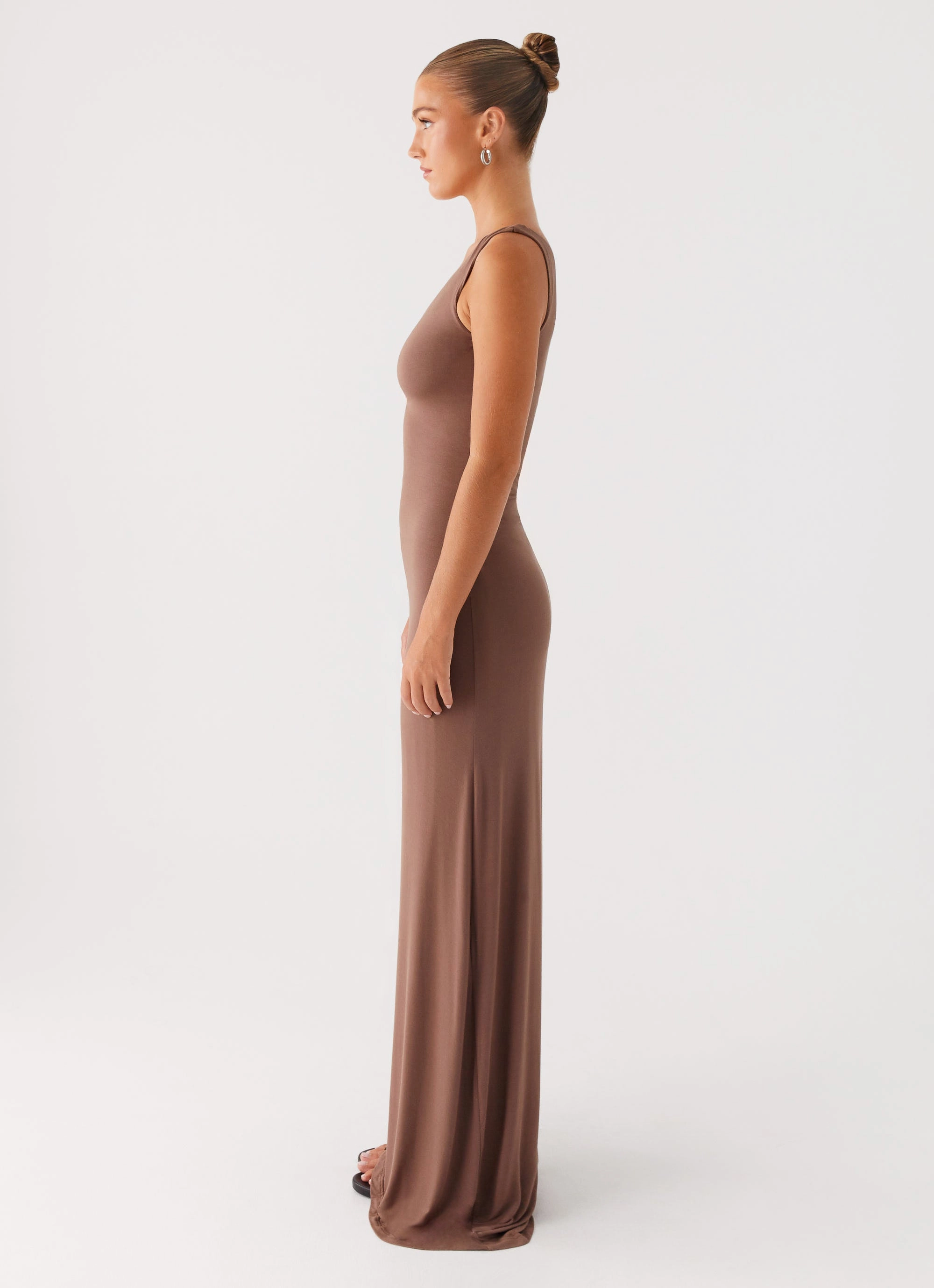 Dalla Maxi Dress - Dark Chocolate Sharp Edge