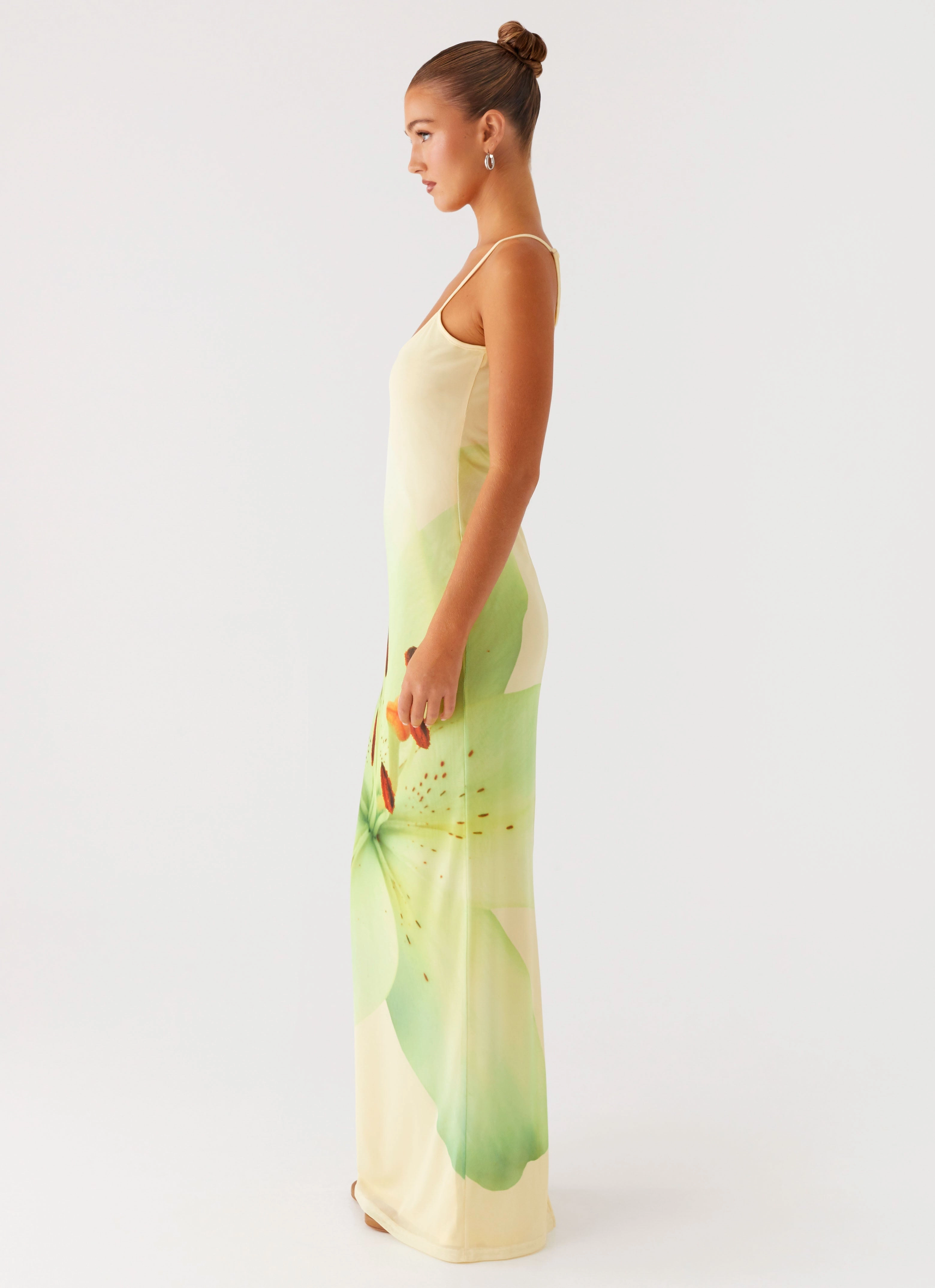 Lace Soft Bad News Mesh Maxi Dress - Yellow Lily