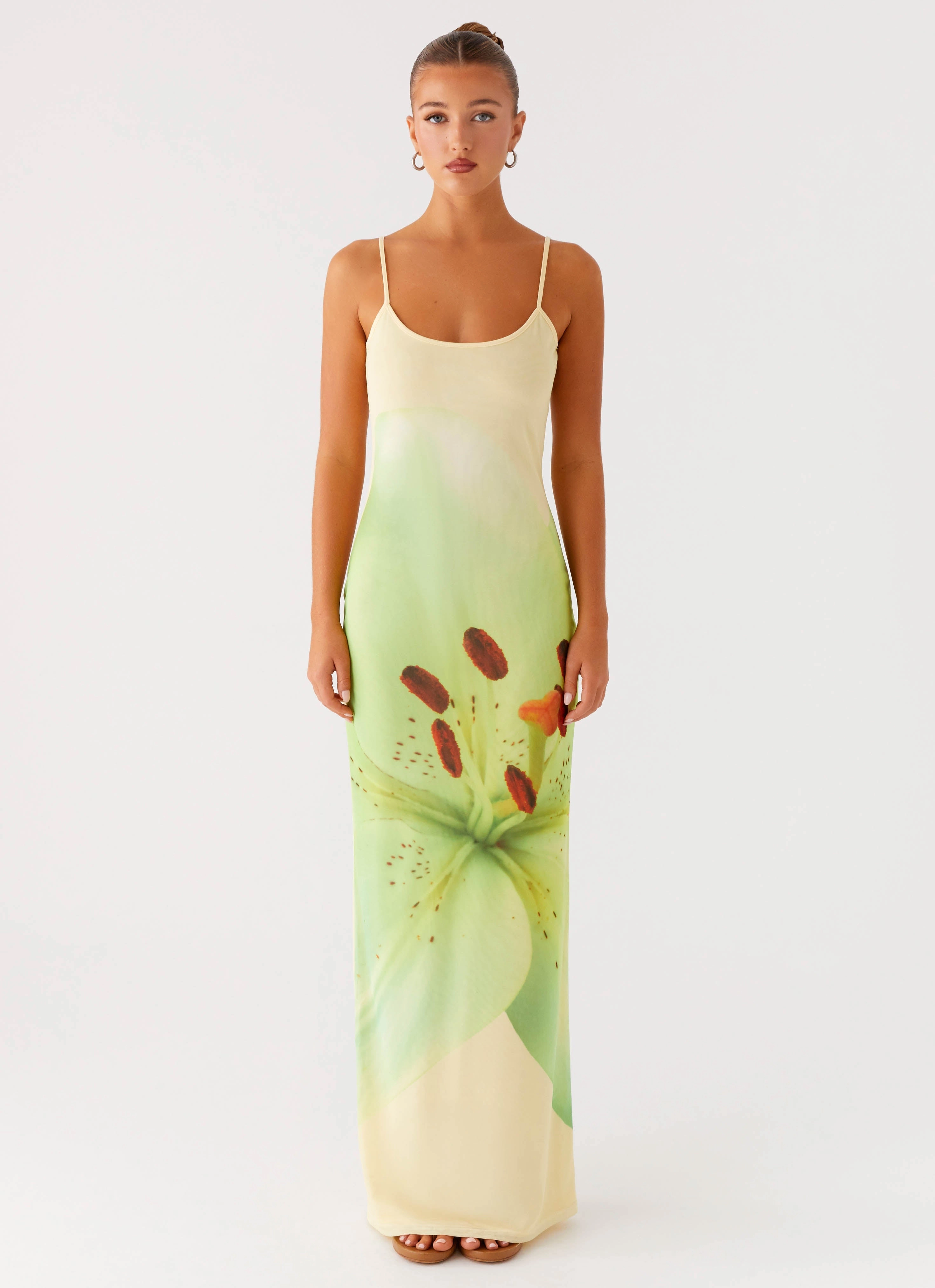 Bad News Mesh Maxi Dress - Yellow Lily Work Ready Bold Touches