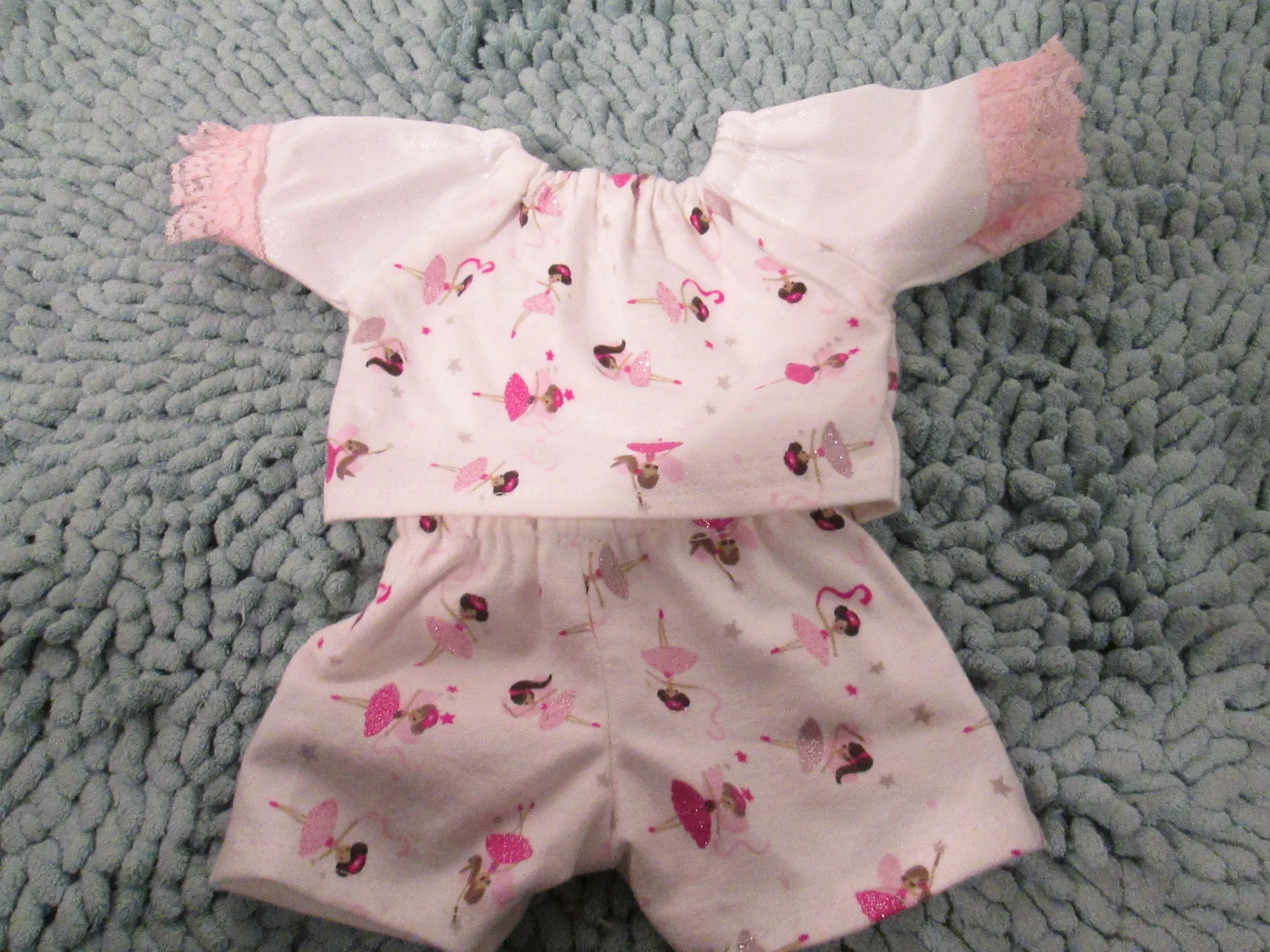 Ballerina Flannel Pajama Short Set