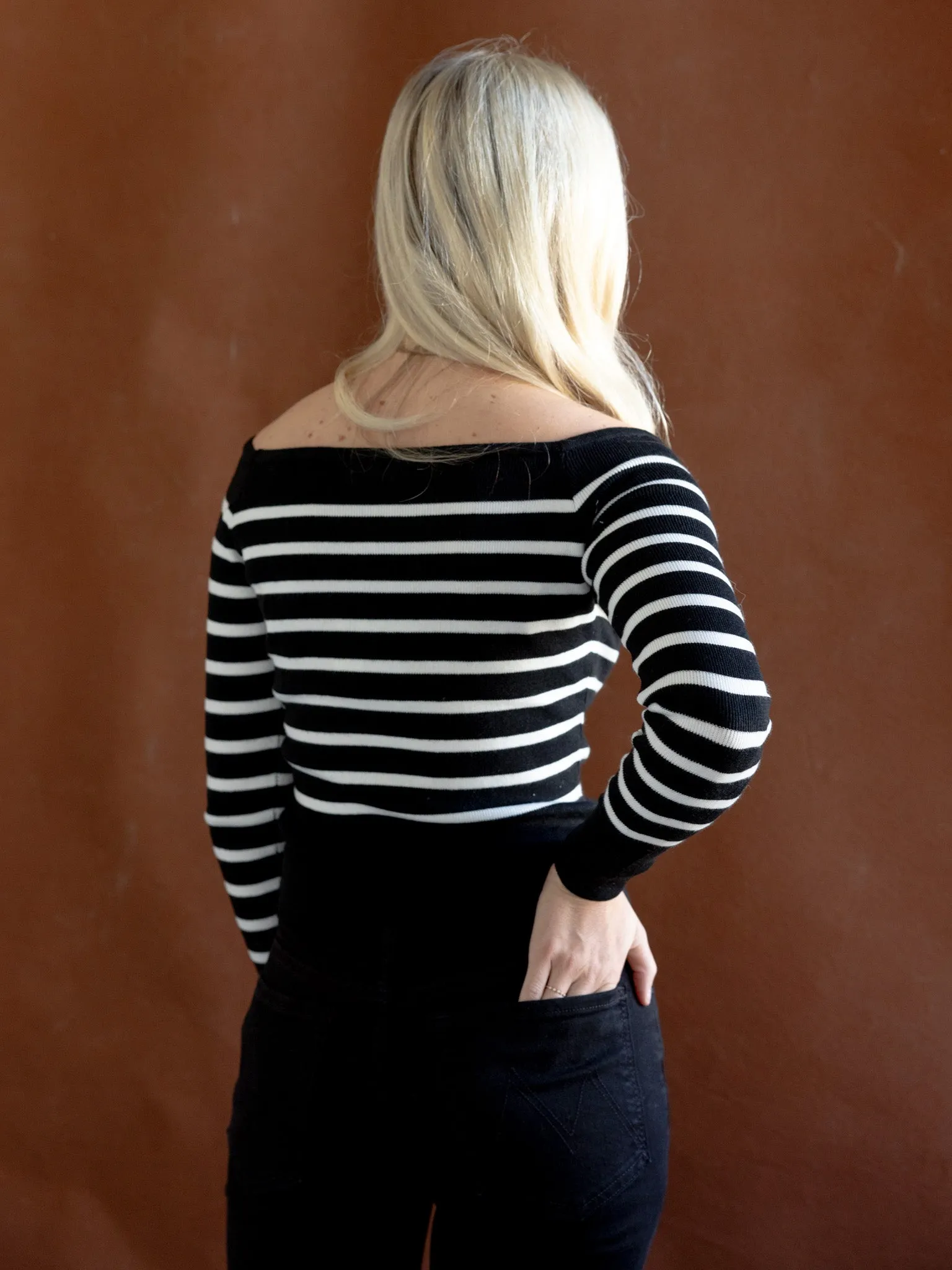 Ballet Stripe Top Multi Directional Zipper Placement DurableZipper