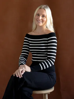 Tencel Blend Fabric Textured Fabric Finish Ballet Stripe Top