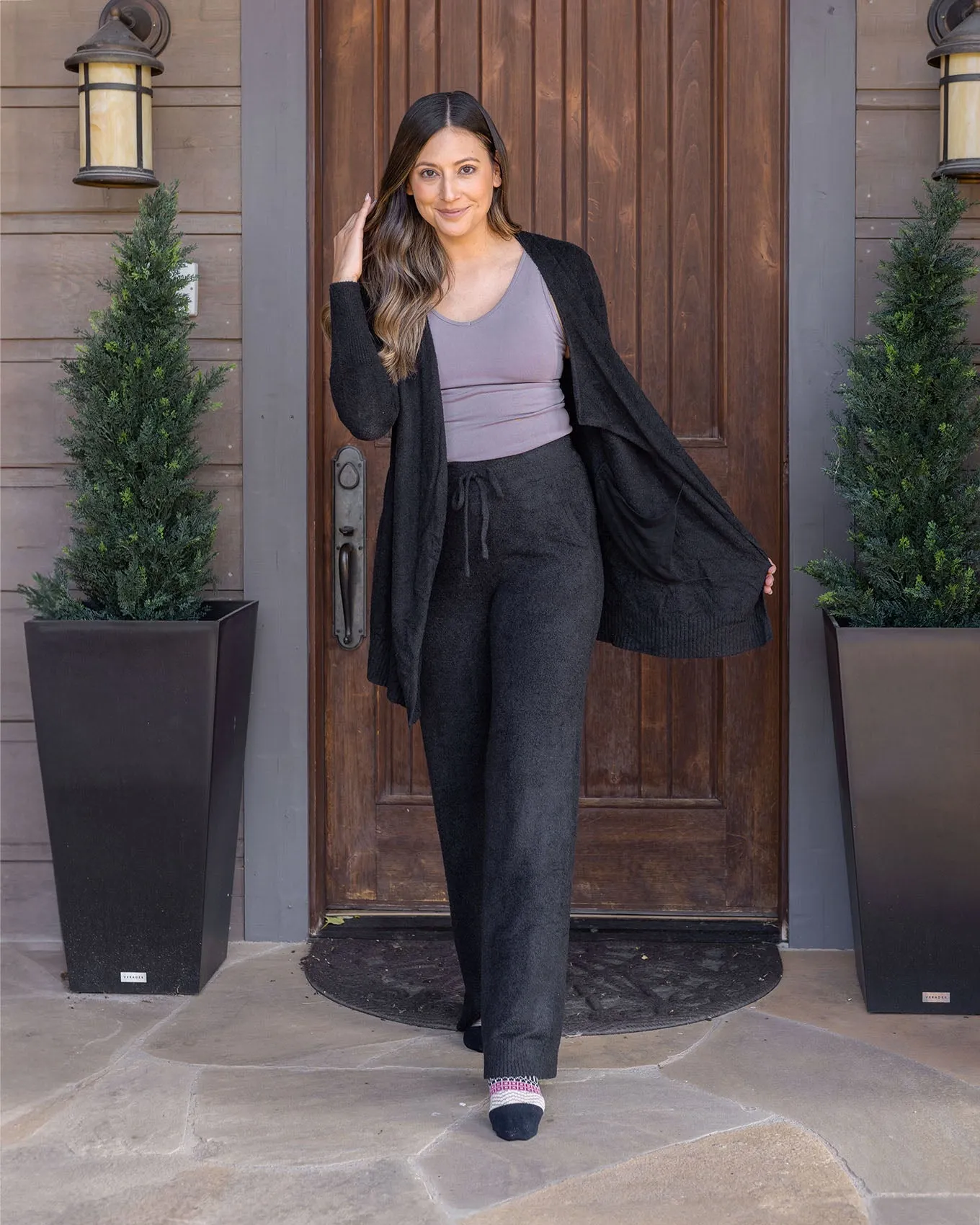 Bambü Black Wide Leg Lounge Pants