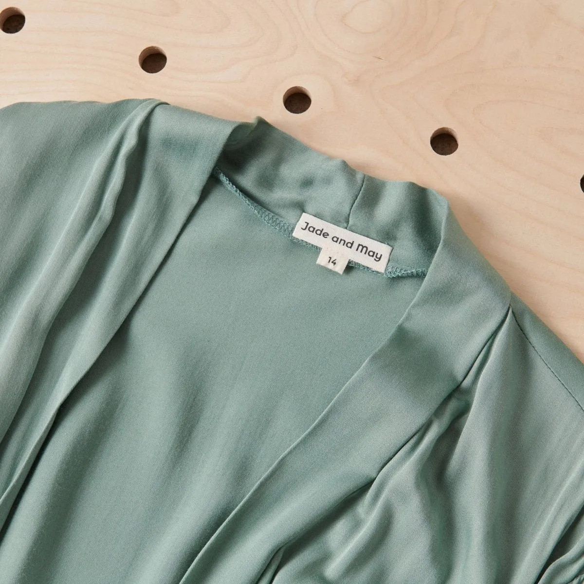 Bamboo Robe in Sage Green - Long Length