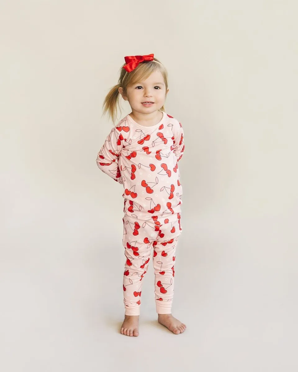 Bamboo Two Piece Set - Cherry Heart
