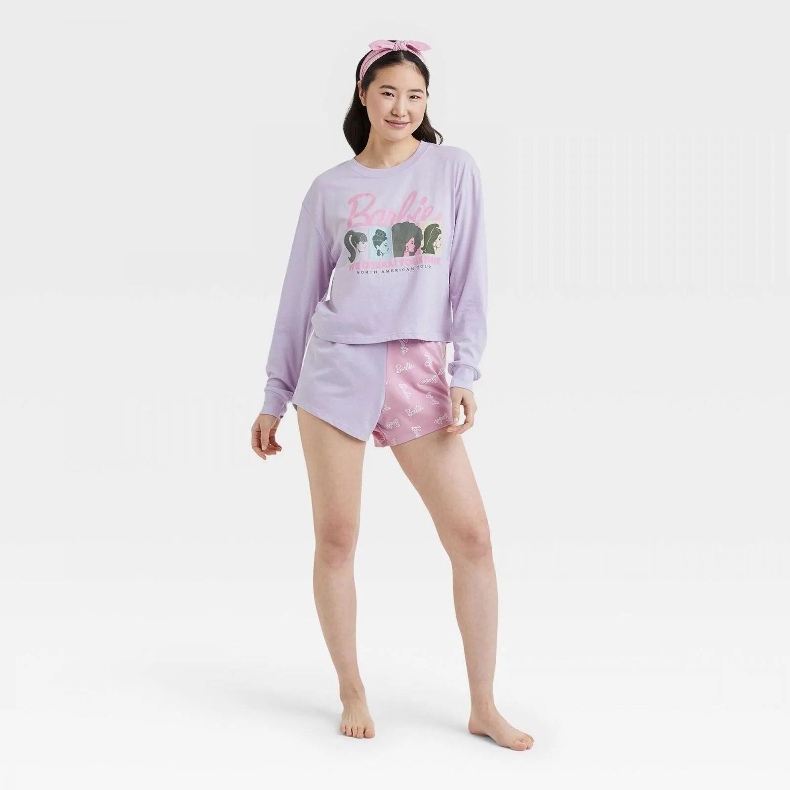 Barbie Womens  Long Sleeve Pajama Sleep Shirt Top J001598JBAR1549 Purple L