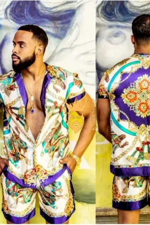 Barocco Print Silk Clothes Set - Elevate Your Fashion Game with Unique Motifs - Personalized Fit for Ultimate Comfort