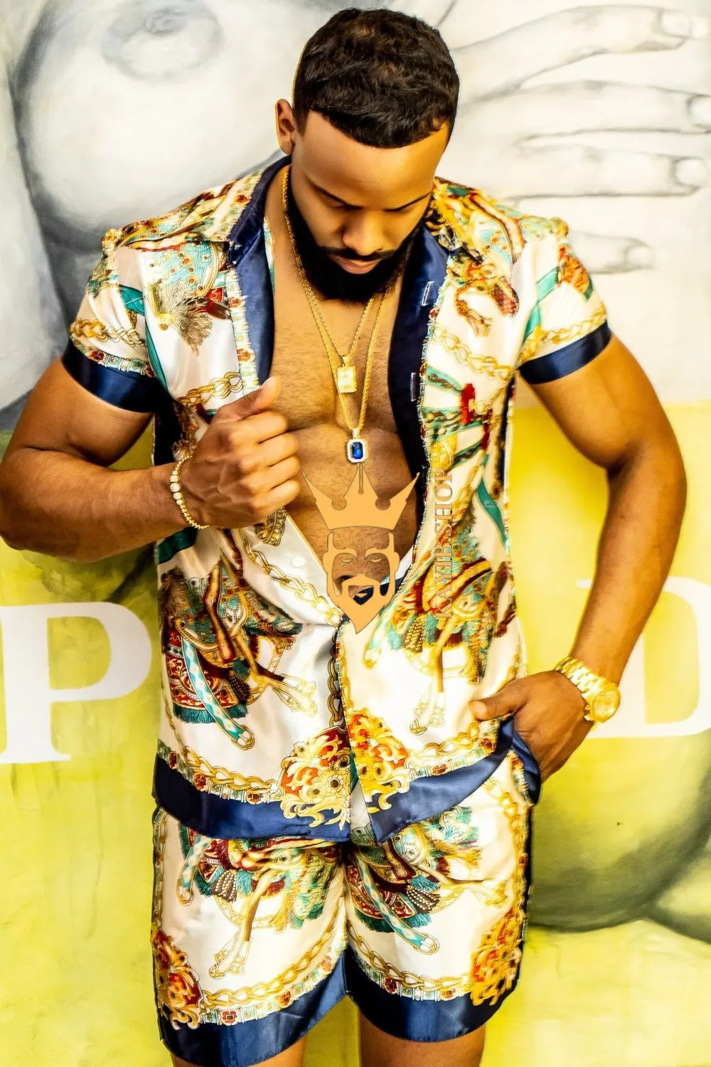Barocco Print Silk Clothes Set - Elevate Your Fashion Game with Unique Motifs - Personalized Fit for Ultimate Comfort