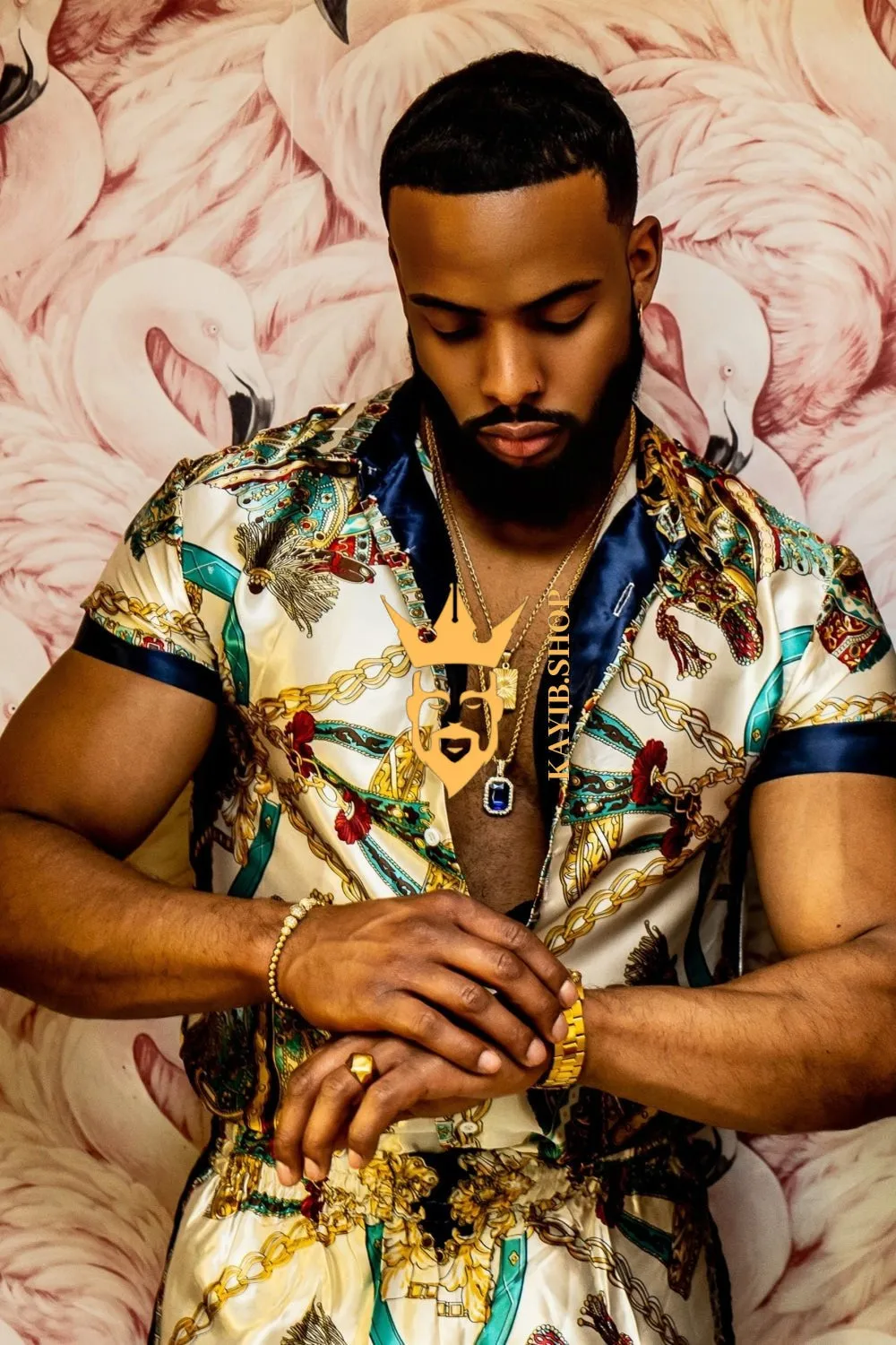 Barocco Print Silk Clothes Set - Elevate Your Fashion Game with Unique Motifs - Personalized Fit for Ultimate Comfort
