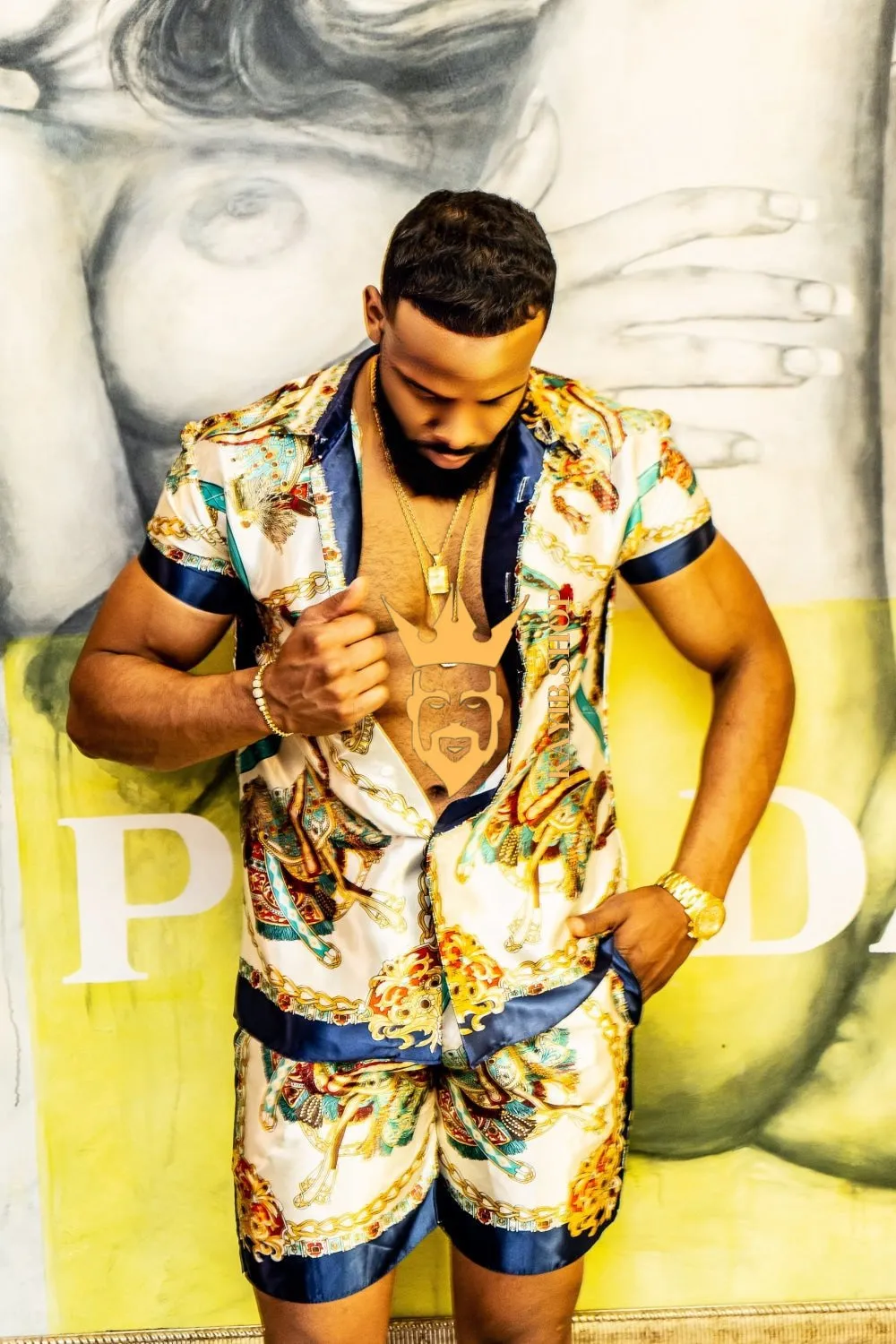 Barocco Print Silk Clothes Set - Elevate Your Fashion Game with Unique Motifs - Personalized Fit for Ultimate Comfort
