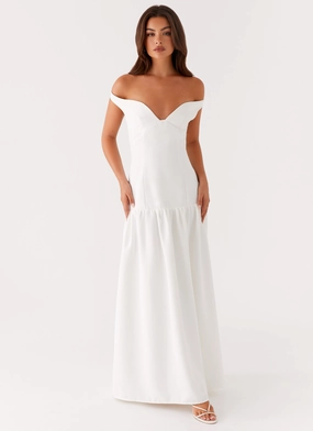 Basel Maxi Dress - White Tall Fit Contemporary Vibe