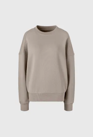 Basic R Zip-up Sweatshirt In Moca Beige