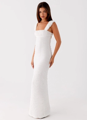 Senses Midi Dress - White Minimal Touch