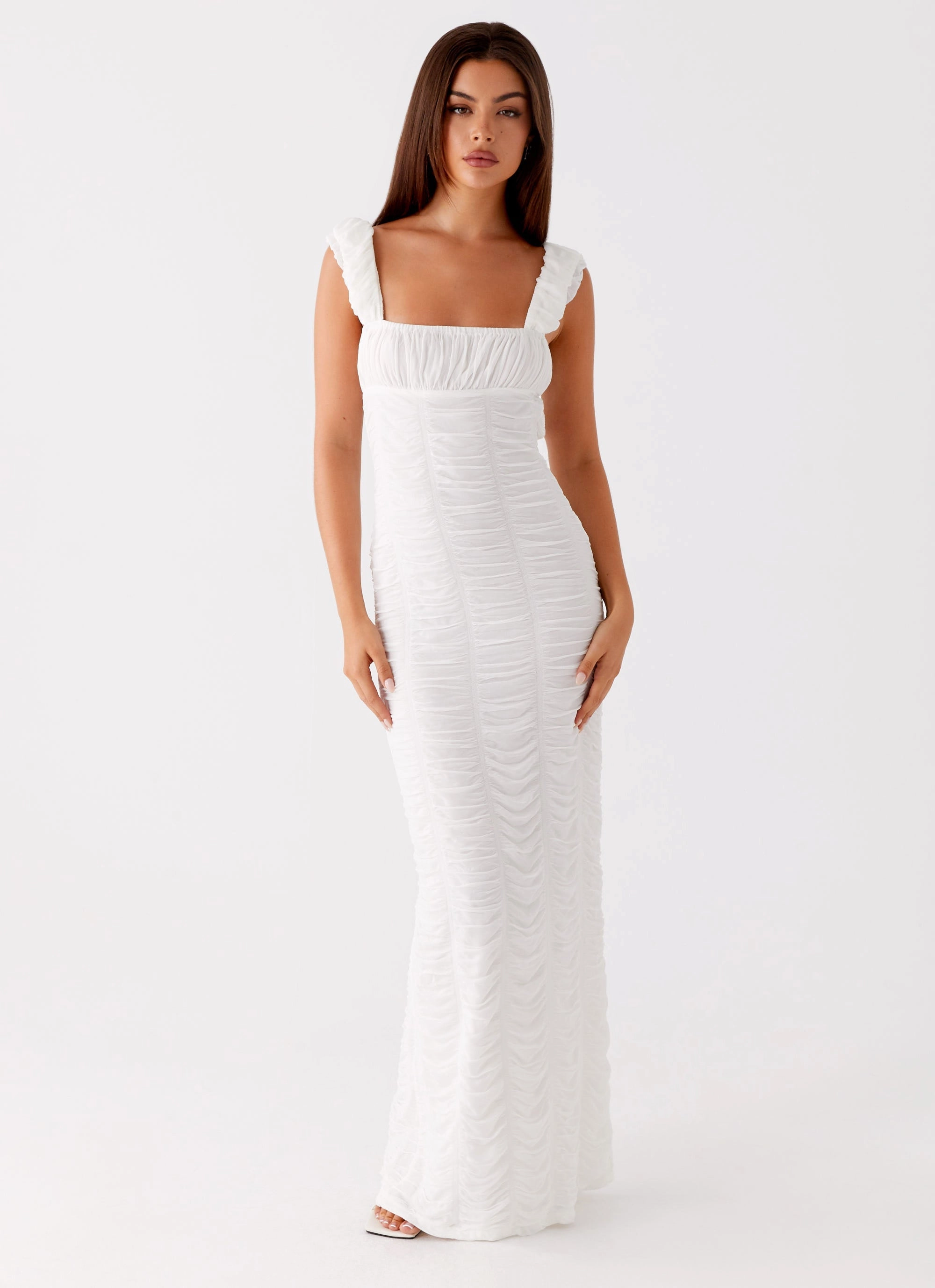 Chic Harmony Senses Midi Dress - White