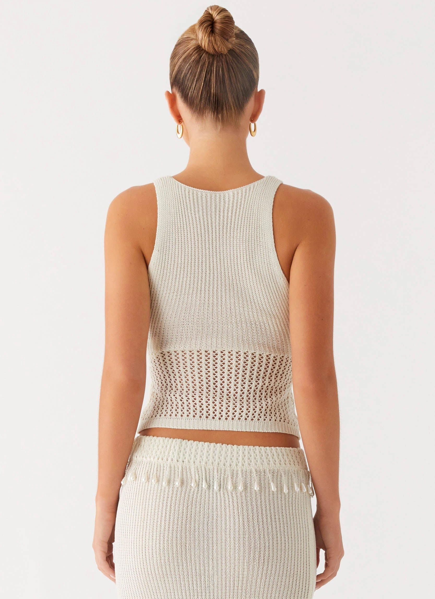 Basilia Knit Top - Off White QuickRelease Closure
