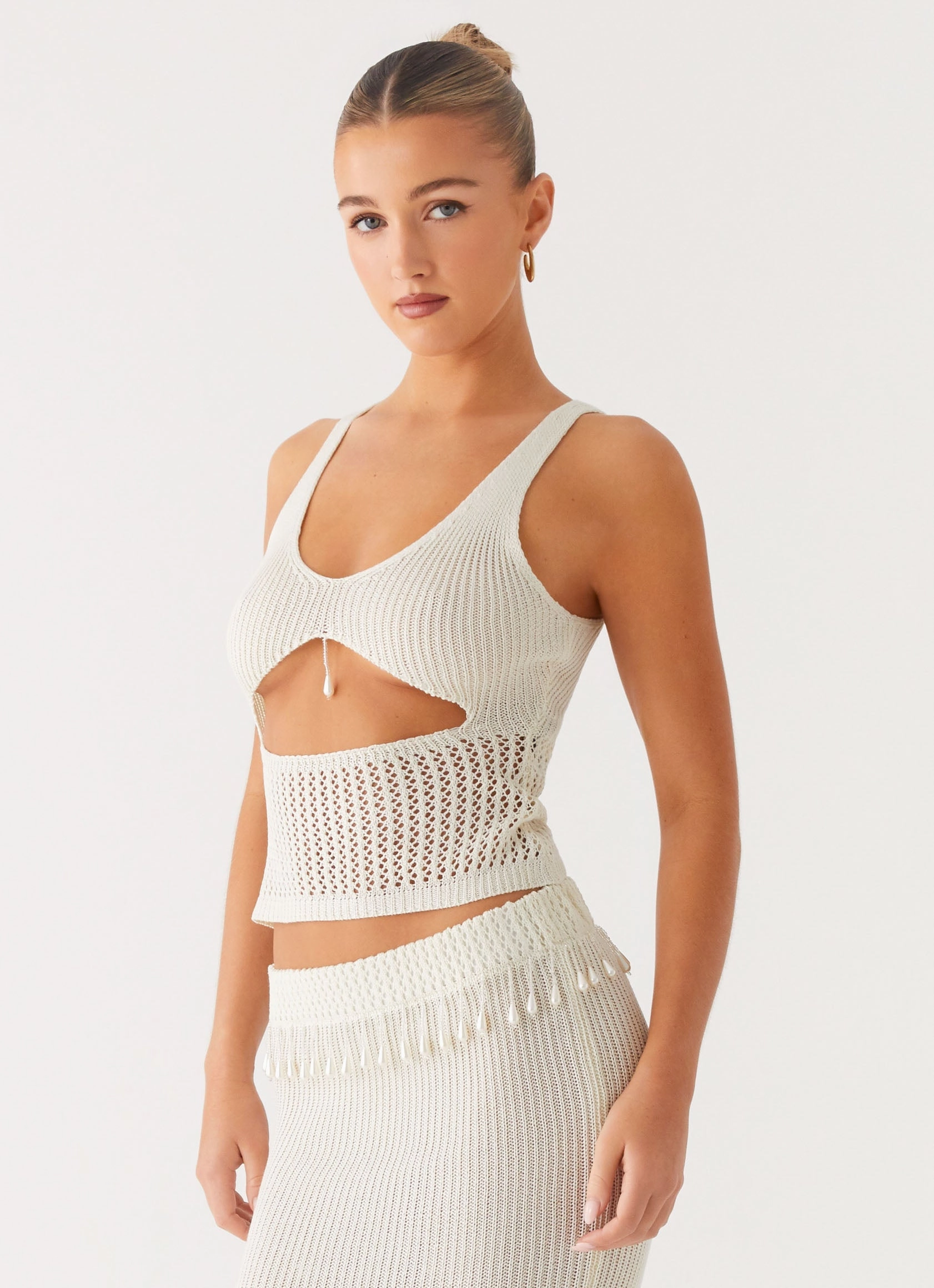 DurableStitching Basilia Knit Top - Off White