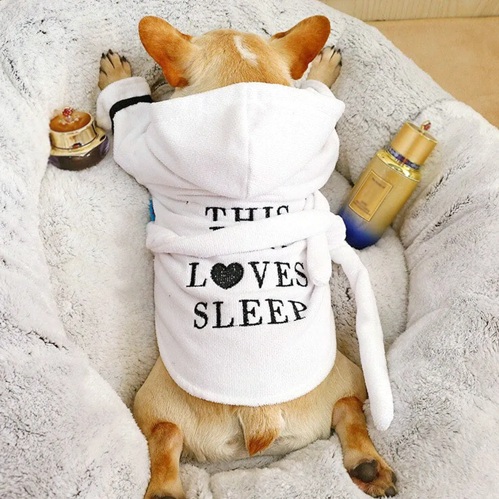 Bathrobe for French Bulldog (WS58)