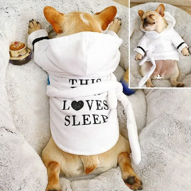 Bathrobe for French Bulldog (WS58)
