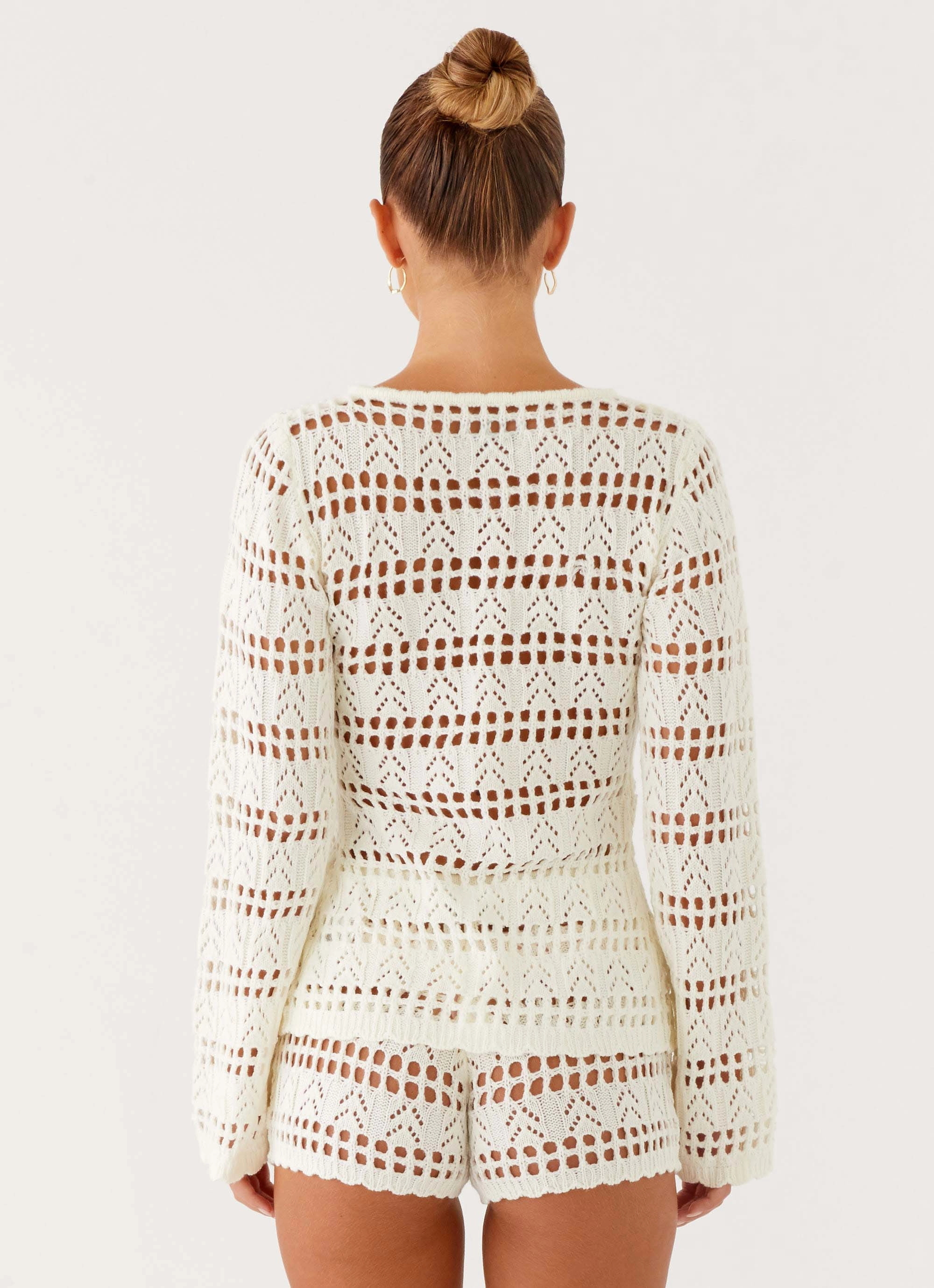 Baylock Crochet Shorts - White Fashionable Appeal Day-to-Day Wear