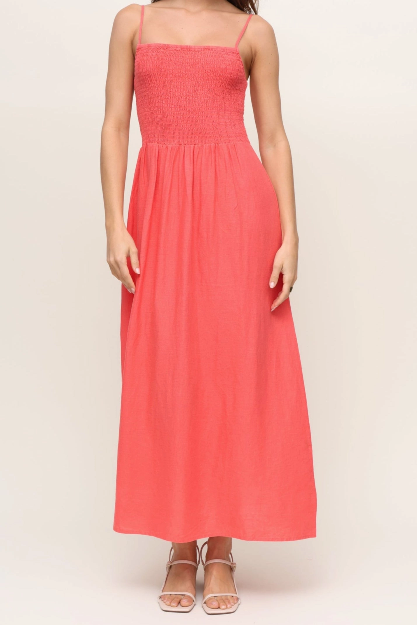 All Look Work Pairing Bayside Linen Maxi Dress
