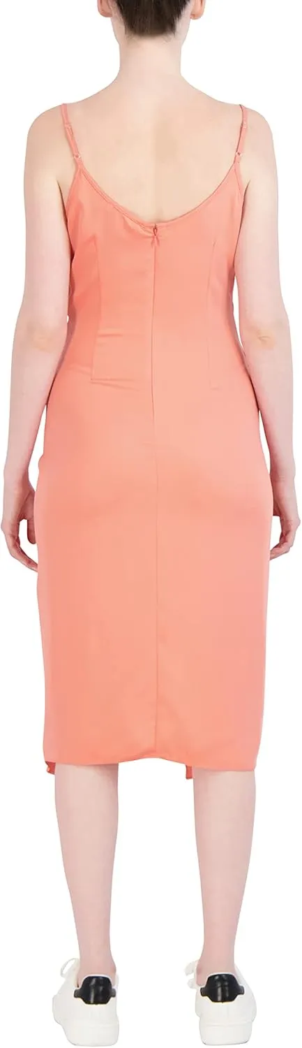 BCBGeneration Women's Spaghetti Strap Wrap Midi Dress