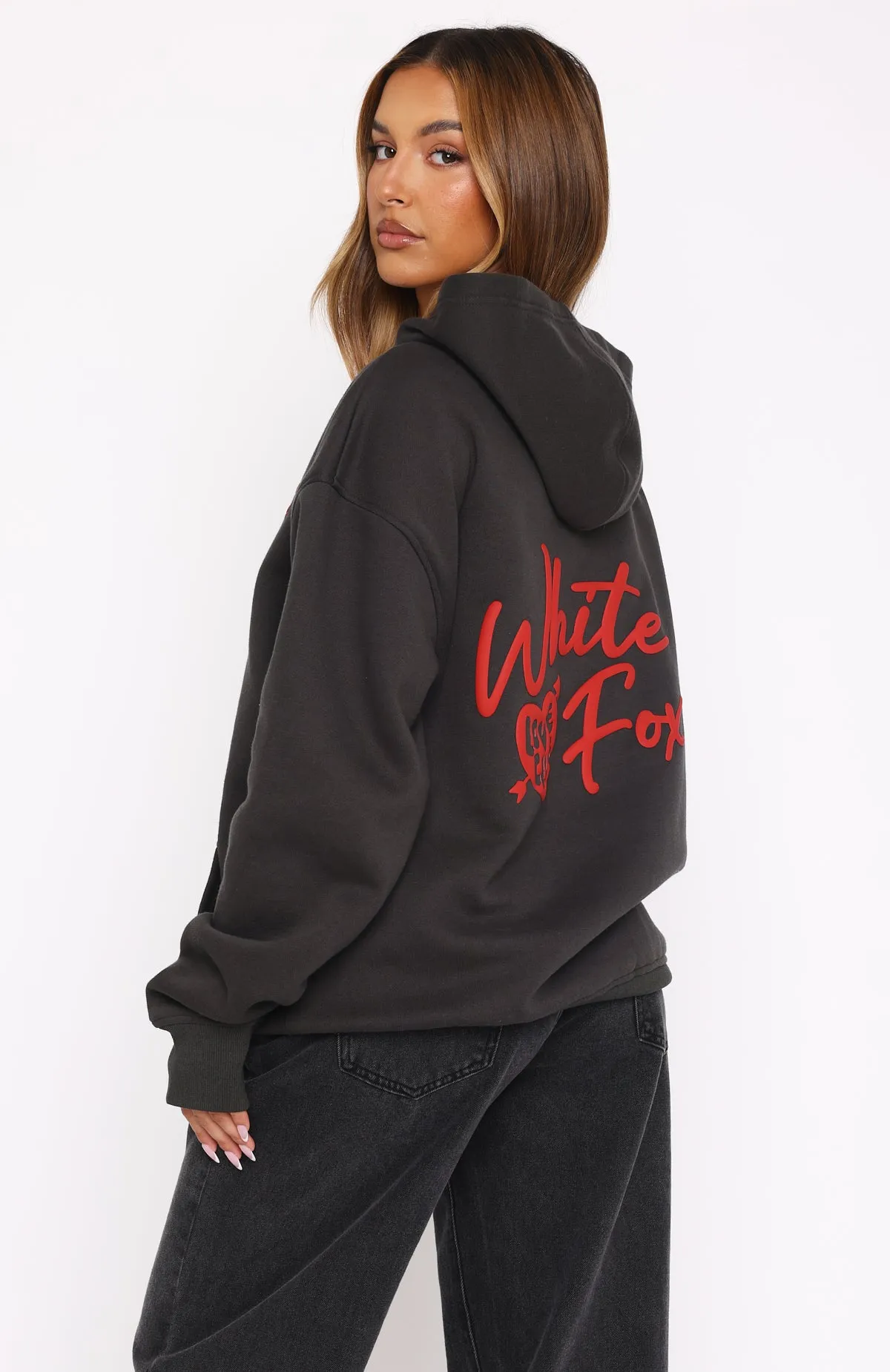 Be My Lover Oversized Hoodie Charcoal