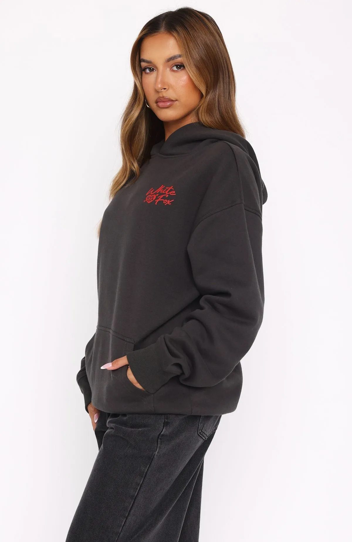 Be My Lover Oversized Hoodie Charcoal