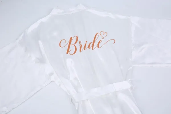 Beautiful Bridal Party Bathrobes Faux Satin-Silk Robes for Everyone in Wedding Party