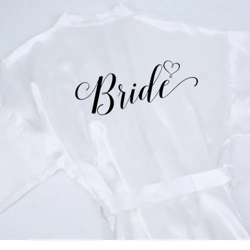 Beautiful Bridal Party Bathrobes Faux Satin-Silk Robes for Everyone in Wedding Party