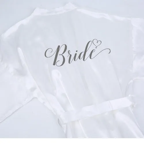 Beautiful Bridal Party Bathrobes Faux Satin-Silk Robes for Everyone in Wedding Party