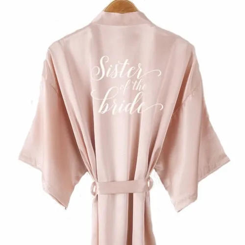 Beautiful Bridal Party Bathrobes Faux Satin-Silk Robes for Everyone in Wedding Party