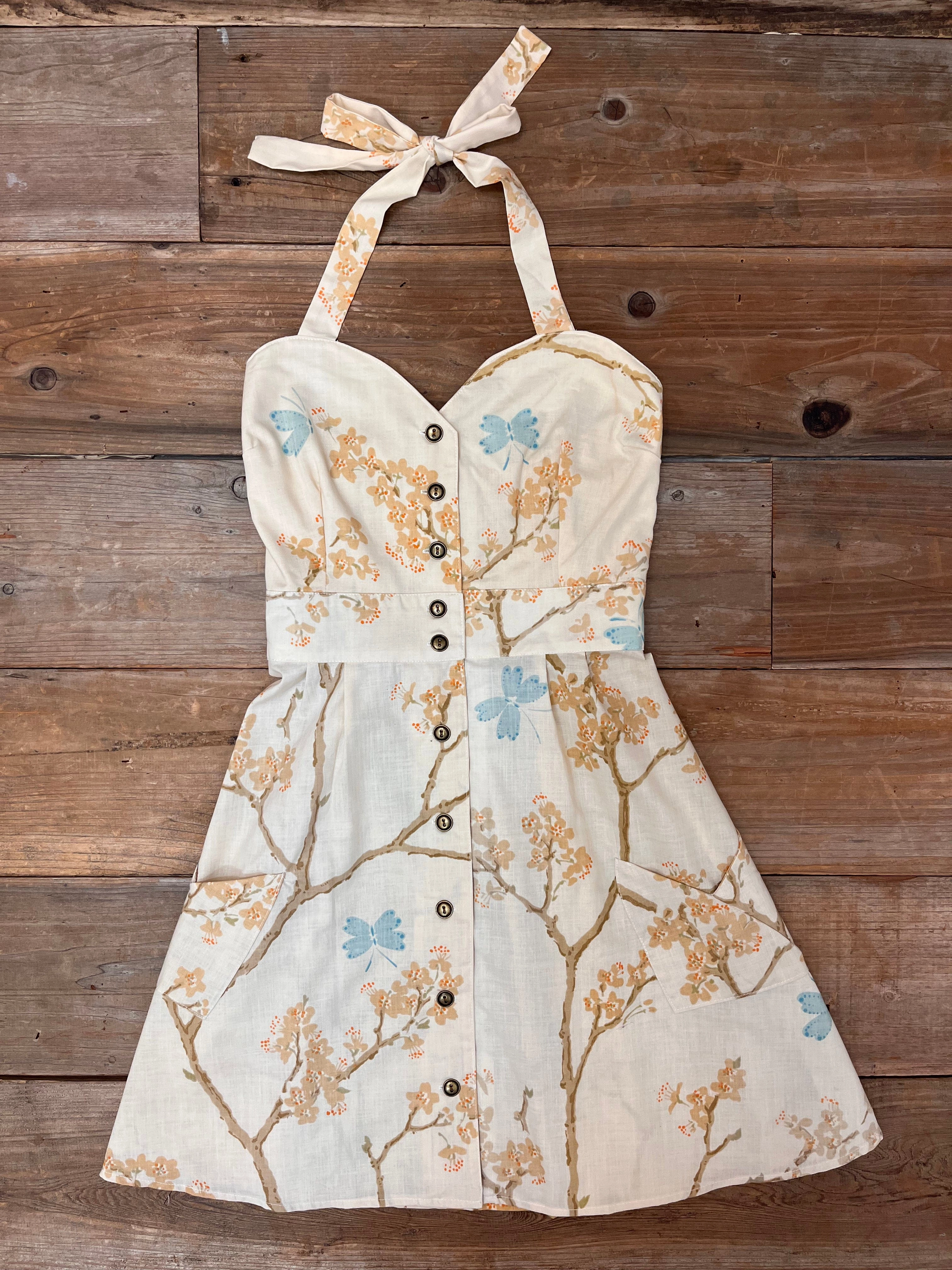 Bedding Dress one of a kind in Large Spring Garden Olive Tone