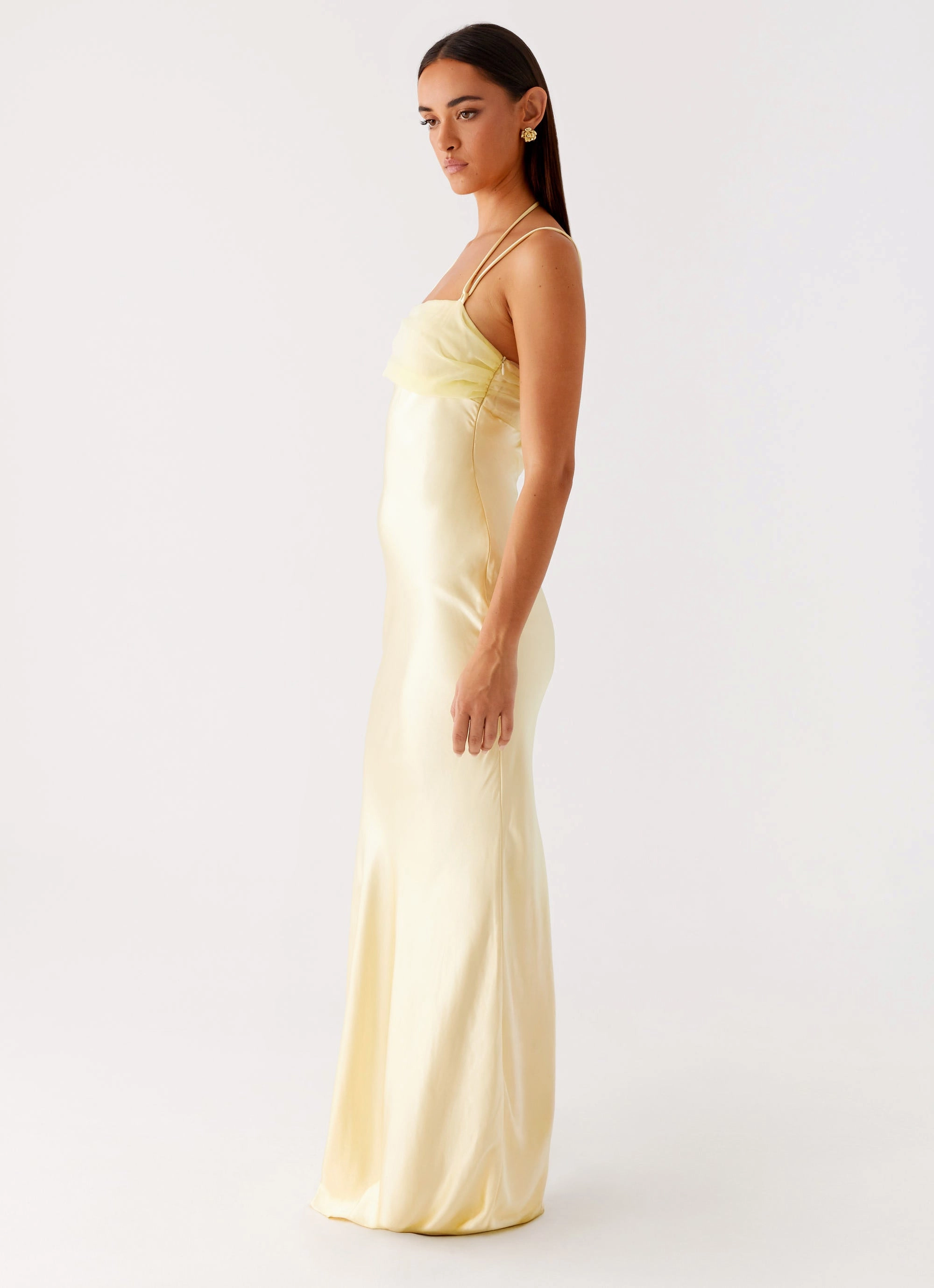 Cut-Out-Detail Relaxed Layers Belize Maxi Dress - Yellow