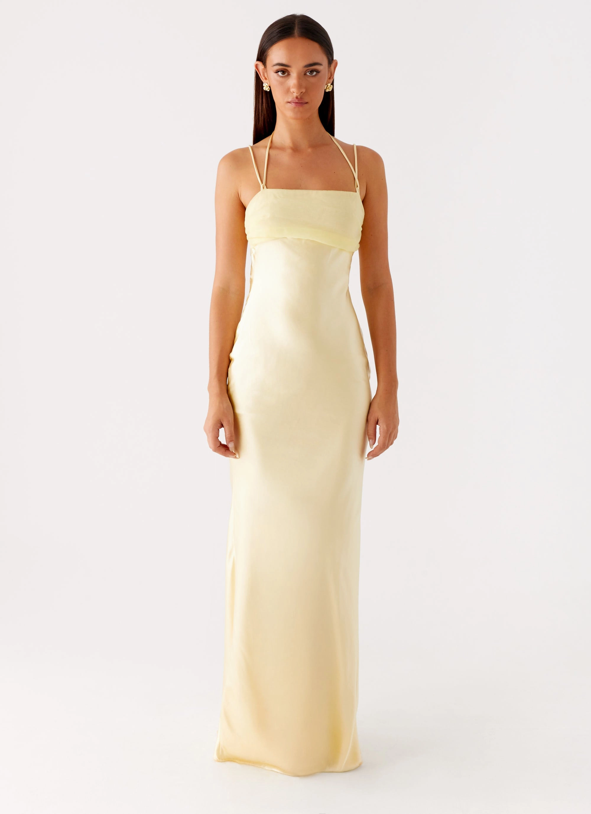 Belize Maxi Dress - Yellow Snap-Closure