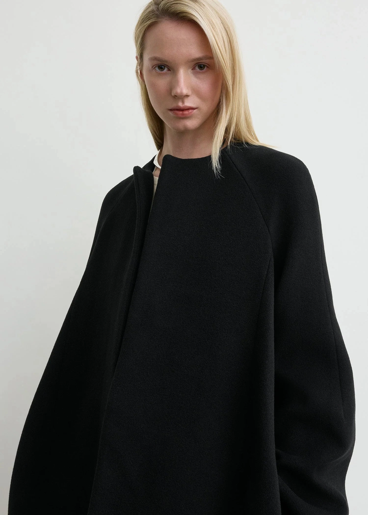 Thermal Protection Weekend Fit Bell-Sleeve Jacket in Black