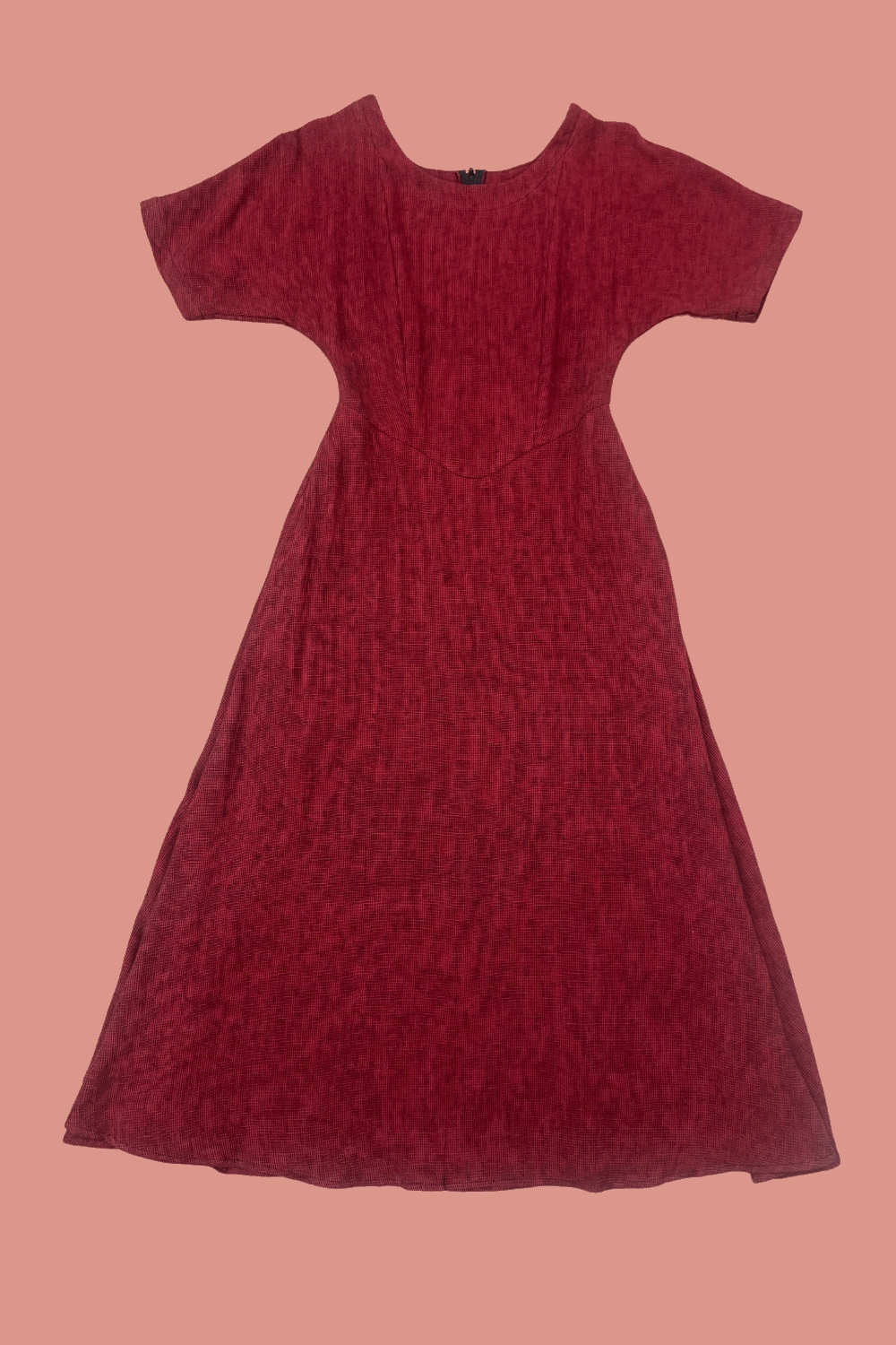 Bella Dress in Ruby Checker Comfortable Style Sleek Wear