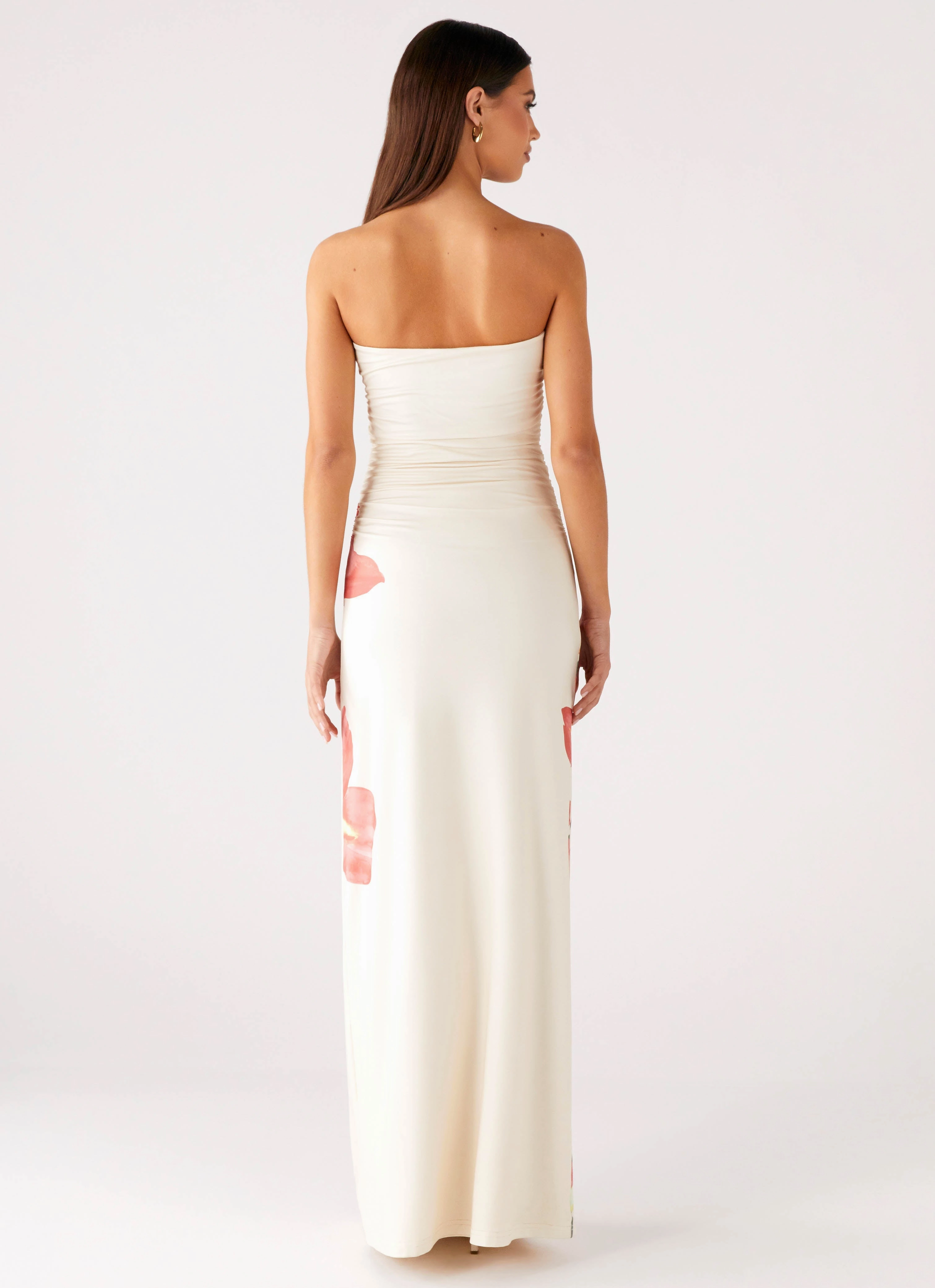 Blush Glow Bloom Zone Bellanca Strapless Maxi Dress - Siena Floral