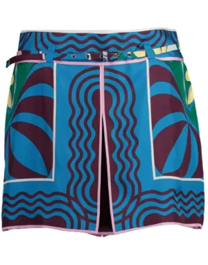 Belted Print Short