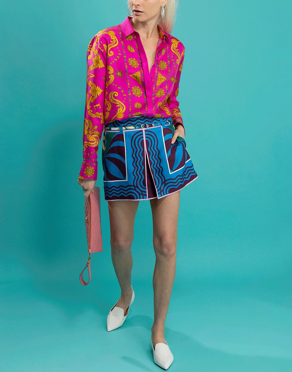 Belted Print Short