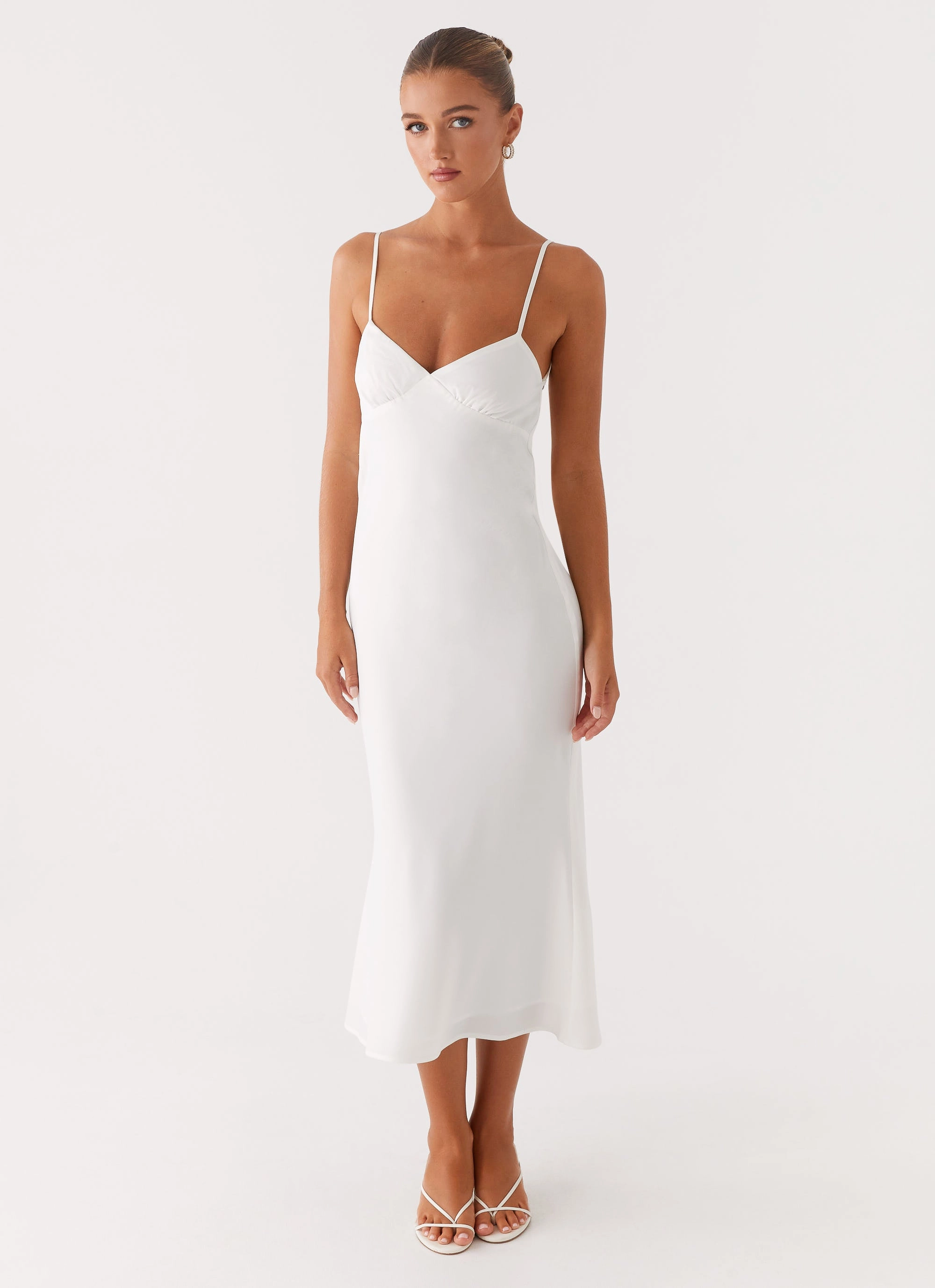 Smooth Flow Bentley Midi Dress - White