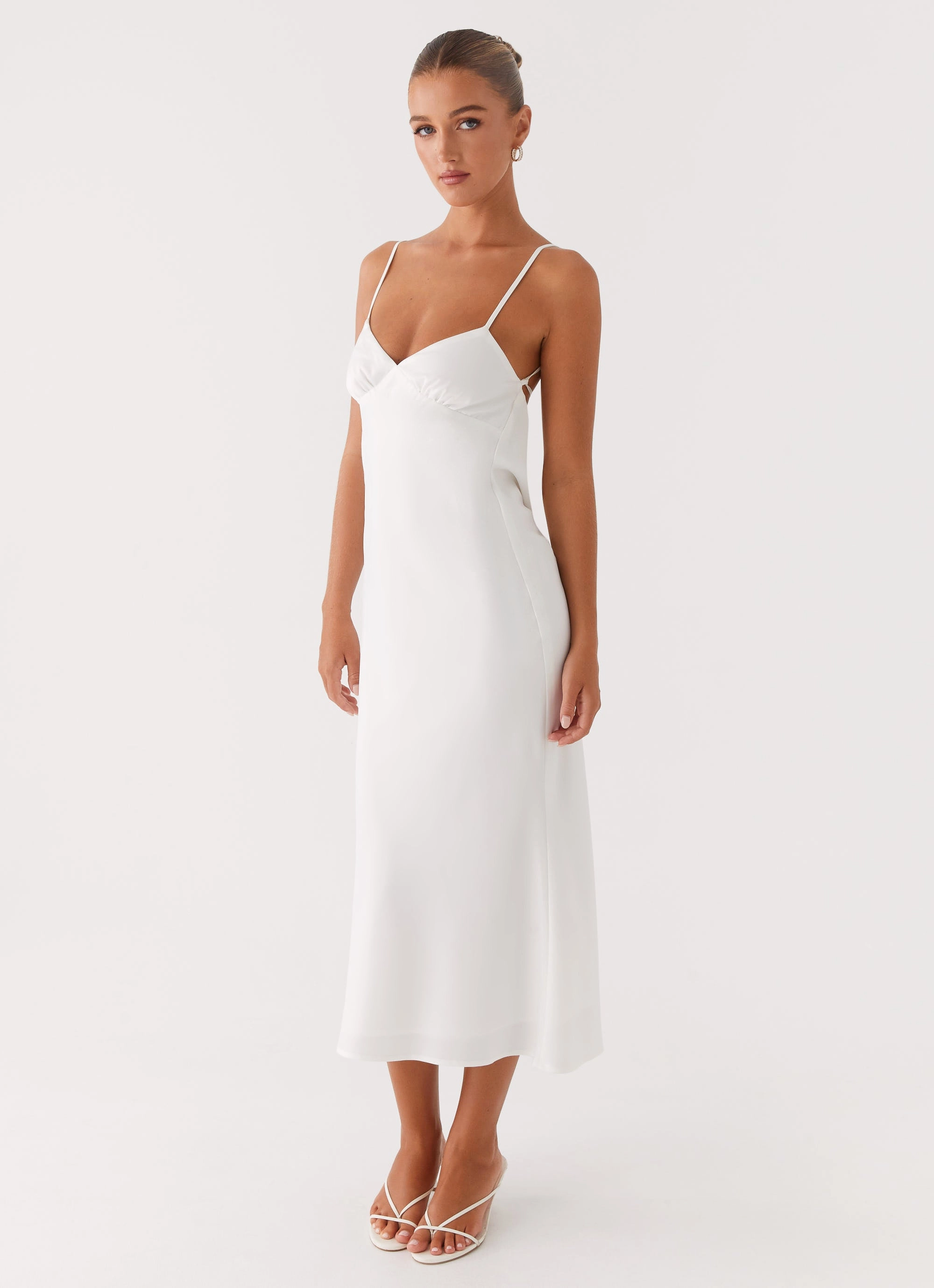 Perfect Wear Chill Lines Bentley Midi Dress - White