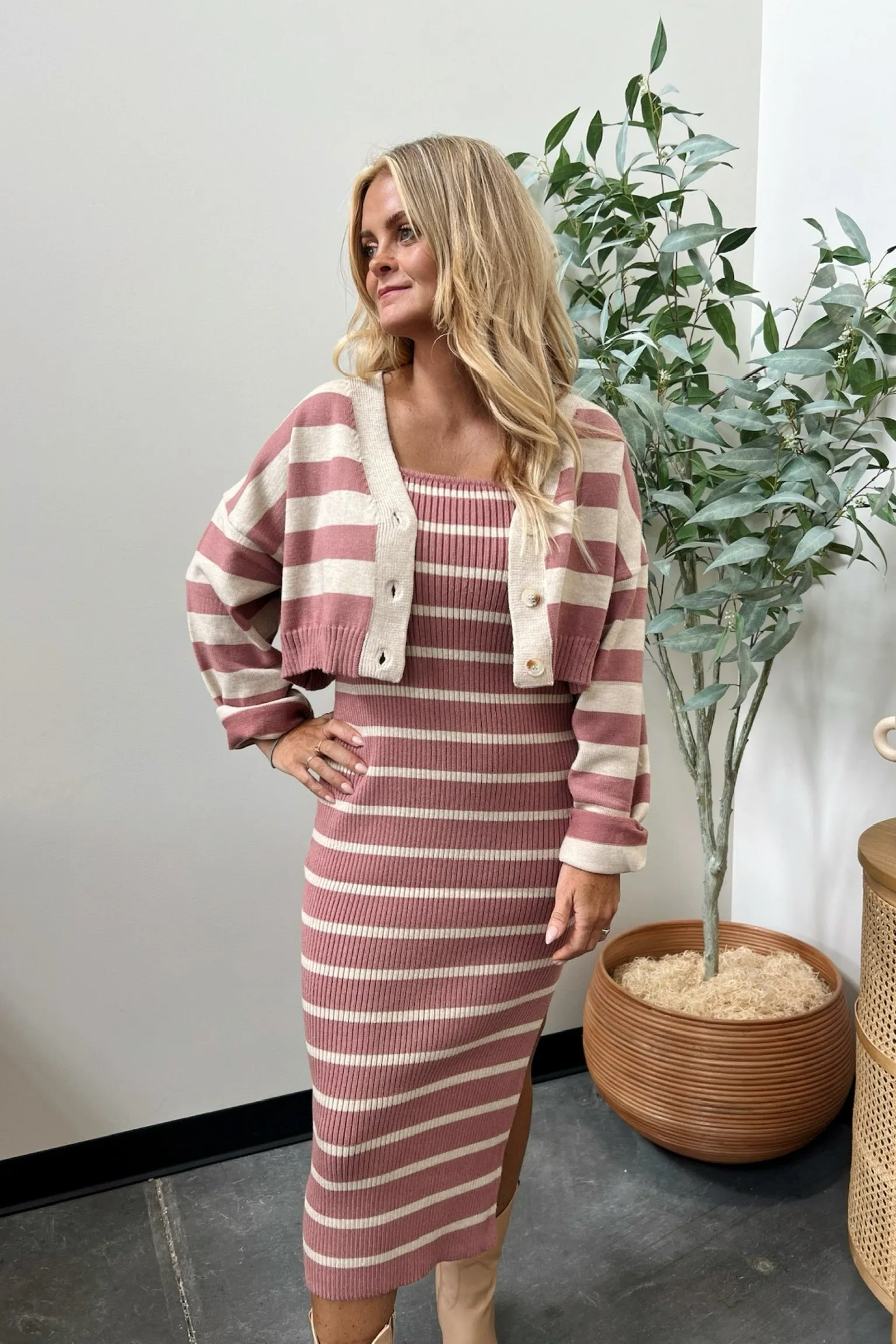 Better Together Dress Set Boat-Neck Relaxed work dress